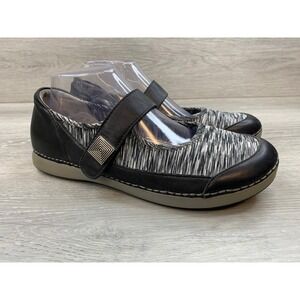 Alegria PG Lite Women's Black 9.5 Leather Mary Jane Flats Casual Comfort Shoes
